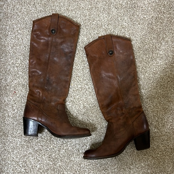 Frye | Jackie Y2K Knee High Leather Heeled Boots Women’s 6.5 - Picture 2 of 7
